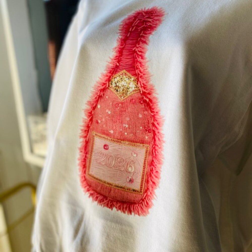 Dani Pink Champagne 2026 New Year’s Sweatshirt - Picture 4 of 4